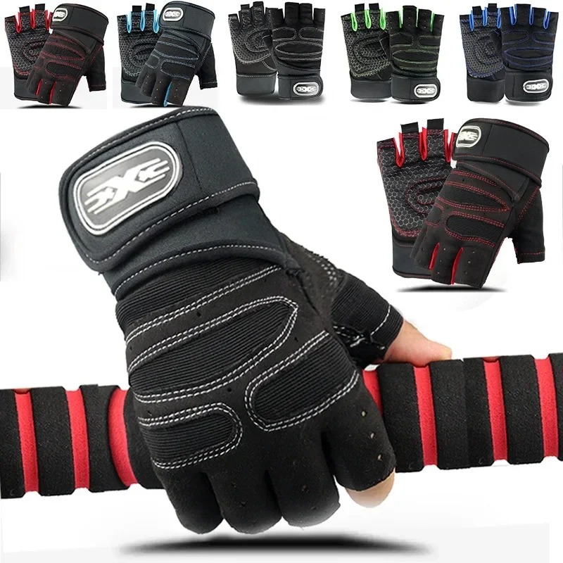 Weightlifting Gloves - 남녀공용 손가락 없는 운동 장갑, 긴