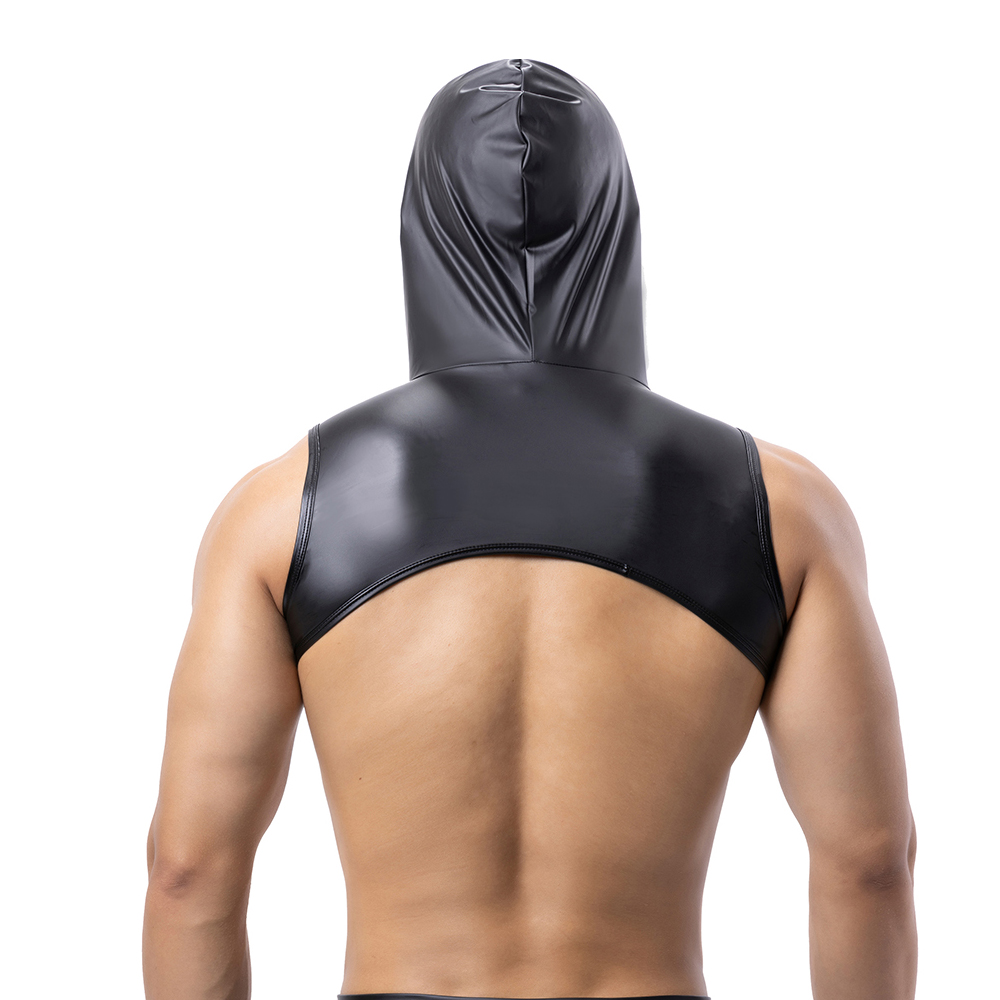 남성 가짜 가죽 후드 피트니스 탱크 탑 가슴 하네스 후 - Gymnastic Ring 리뷰 및 가격