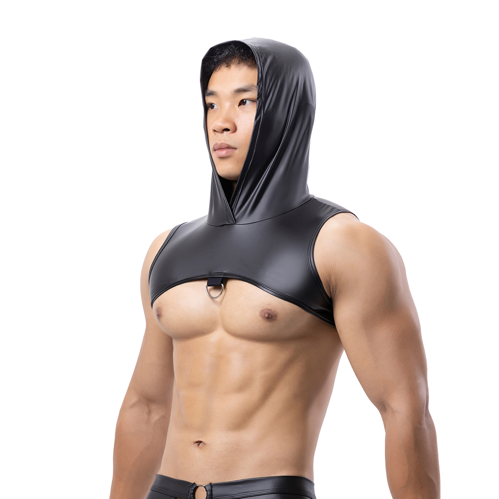 남성 가짜 가죽 후드 피트니스 탱크 탑 가슴 하네스 후 - Gymnastic Ring 리뷰 및 가격