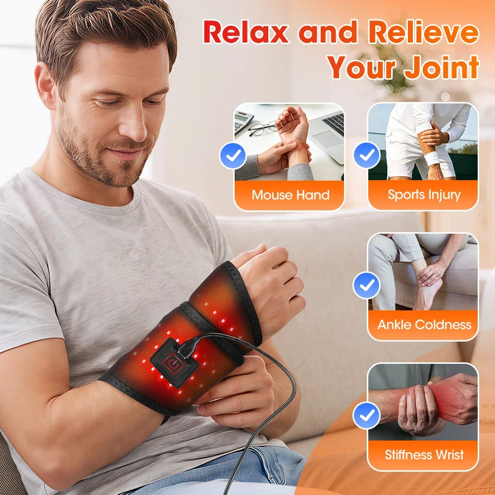 적색광 36개 LED 660nm가 장착된 발목 온열대, - Wrist Wraps 리뷰 및 가격